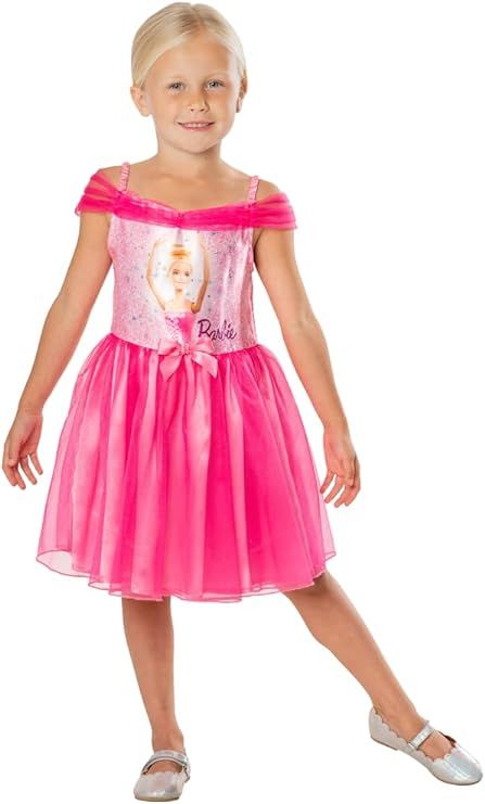 Vestito Barbie Ballerina Taglia M per Bambine 5/6 Anni