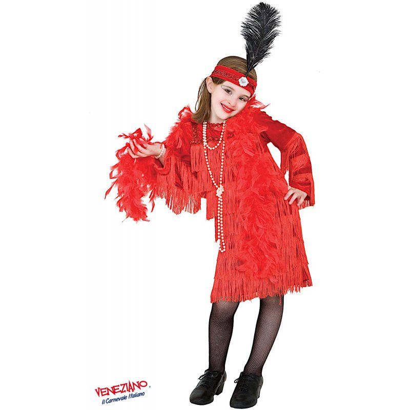 Costume di Carnevale Lady Charleston Veneziano 7/10 Anni 3603