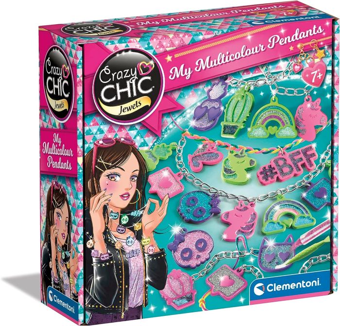 Clementoni Crazy Chic Moonlight Pendants - Kreatives Schmuck Bastelset Für Mädchen