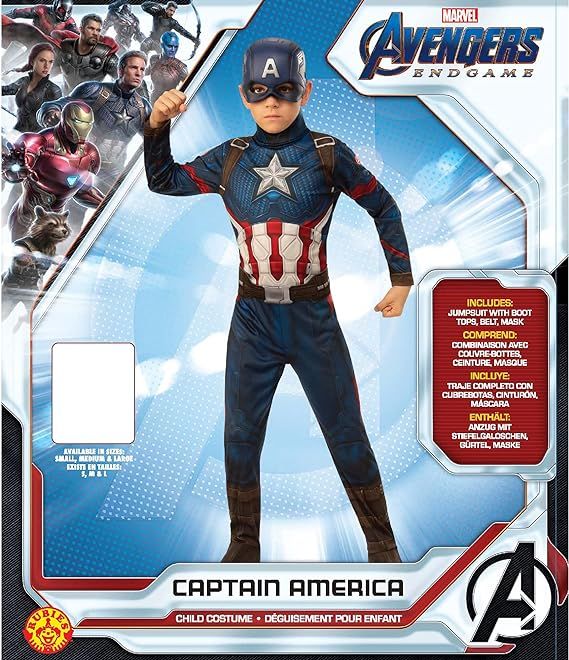 Vestito Avengers Capitan america endgame taglia S 3 4 anni