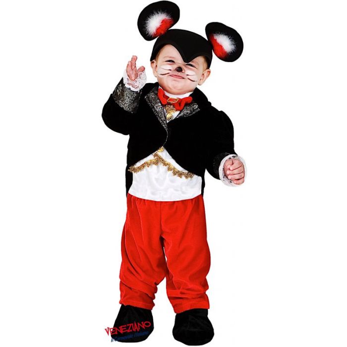 Costume di Carnevale Topolino (Piccolo Topino) Veneziano 0/3 Anni
