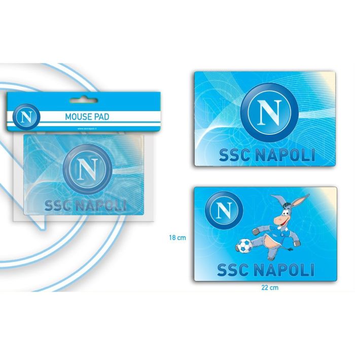 Gadget SSC Napoli. Tappetino Mouse pad con logo ufficiale
