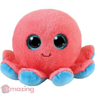 Peluche TY Beanie Boos Sheldon Polpo Corallo E Azzurro