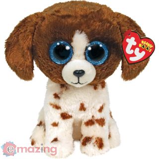 Peluche TY Beanie Boos Muddles Cane Bianco e Marrone