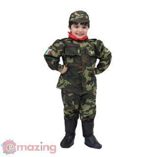 Vestito Carnevale Militare Età 25/36 Mesi COD. 2019 (73 cm)