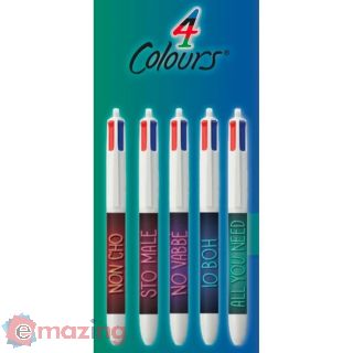 Penna 4 Colori a Scatto Webboh 5 Ass.