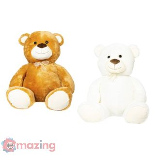 Peluche Orso Seduto con Fiocco 60 Cm Ass