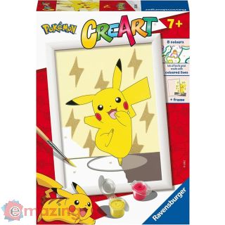 Ravensburger - Creart Serie E: Pokémon, Pikachu, Kit per Dipingere con I Numeri,