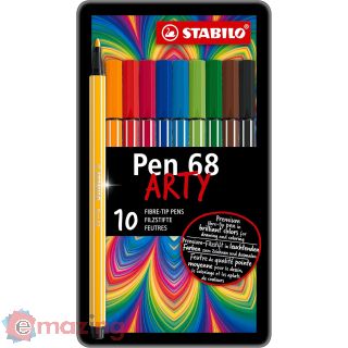 Pennarelli Stabilo 68 10 Colori assortiti in metallo