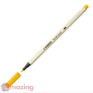 Pennarello Stabilo Pen 68 Brush 568/44 - Giallo con Punta a Pennello