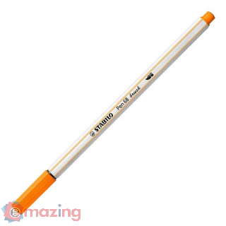 Pennarello Stabilo Pen 68 Brush 568/54 - Arancione con Punta a Pennello