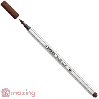 Pennarello Stabilo Pen 68 Brush 568/45 - Marrone con Punta a Pennello