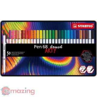 Pennarelli Stabilo Pen 68 Brush Arty 30 colori Metallo