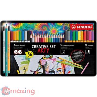 Creative Set Arty Stabilo 36 pezzi metallo
