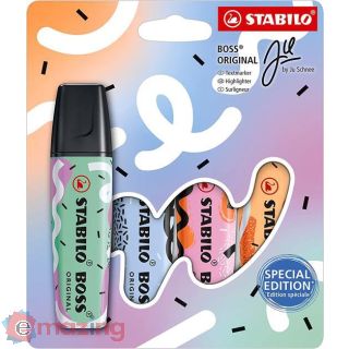 Evidenziatore - Stabilo Boss Original Pastel By Ju Schnee - Astuccio da 4