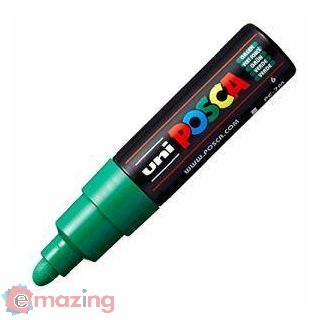 Uni-ball 181363 Pennarello Uni Posca con Punta Tonda, Colore: Verde