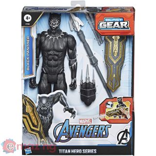 Marvel Avengers Titan Hero Personaggio 30 Cm Black Panther + Blast Gear