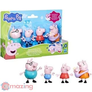 Peppa Pig, Famiglia da Cinque di Peppa, Set di Action Figure,hasbro,eta 3+