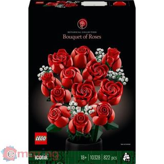 Lego Icons 10328 Bouquet di Rose Set Fiori Finti per Adulti Decorazione Casa Idea Regalo per Lei o Lui Collezione Botanica