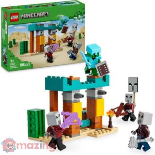 Lego Minecraft 21267 Pattuglia Nel Deserto della Bestia, Gioco di Ruolo Bambini 7+ 4 Personaggi del Videogioco e Accessori