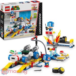 Lego Super Mario 72035 Mario Kart : Officina di Toad, Garage Giocattolo con Macchina e 2 Personaggi, Giochi per Bambini 8+