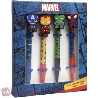 CANC AVENGERS - SPIDER-MAN 2700000340 PACK 4 PENNE CON CLIP MARVEL