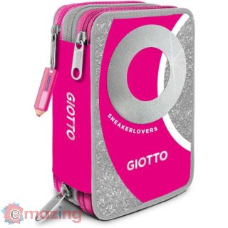 Giotto Astuccio 3 Zip Rosa e Argento