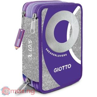 Giotto Astuccio 3 Zip Viola e Argento