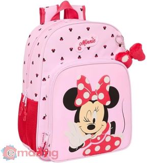 Zaino Scuola 2 Zip Minnie Naive Rosa