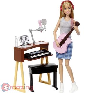 Barbie Musicista Accessori Tastiera e Chitarra Giocattolo Articolato Idea Regalo