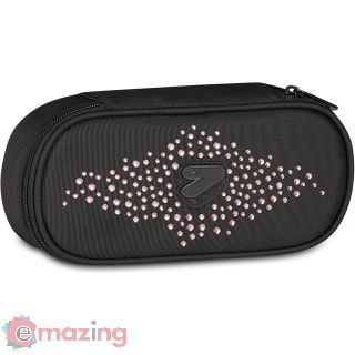 Astuccio Round Seven Nero Brillantinato Viola Glitzycute