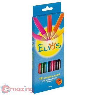 Matite Colorate Classiche 18 Pz + Temperamatite Elios Colori Assortiti F274100