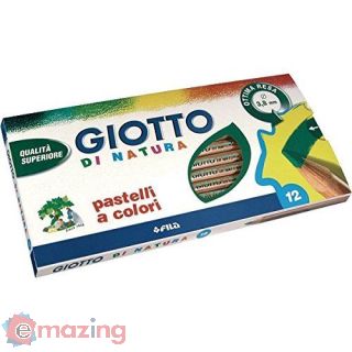 Pastelli Giotto di Natura. Scatola 12 matite colorate assortite