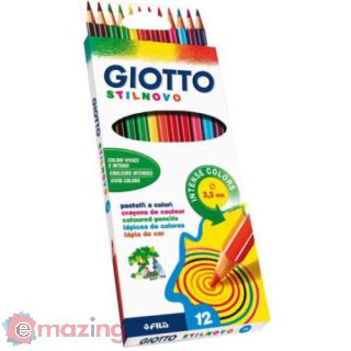 Pastelli Giotto Stilnovo. Scatola 12 matite colorate assortite