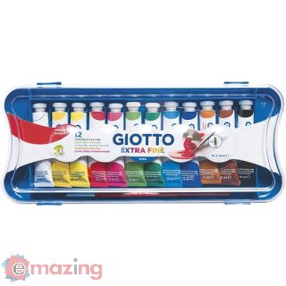 Tempera Giotto Extra in Tubetto 12 Ml. Scatola 12 Colori Assortiti
