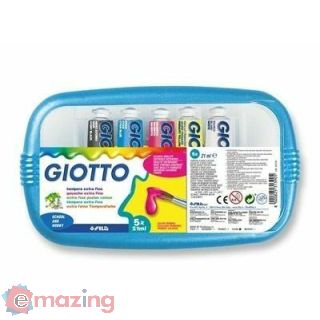 Tempera Giotto Extra in tubetto 21 ml. Scatola 5 colori assortiti