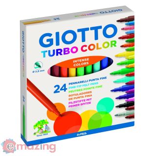 Pennarelli Giotto Turbo color. Scatola 24 colori assortiti