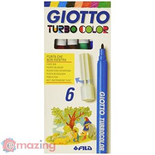 Pennarelli Giotto Turbo color. Scatola 6 colori assortiti
