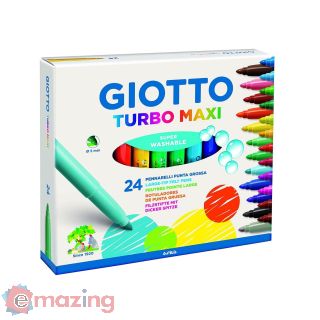 Pennarelli Giotto Turbo Maxi. Scatola 24 colori assortiti
