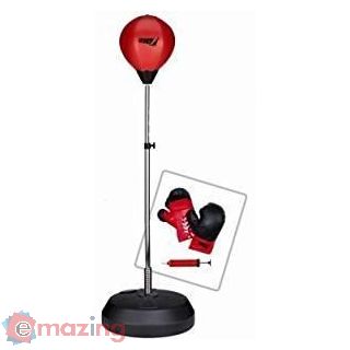 Punching Ball Pro con Guantoni e Pompa. Altezza 120 145 Cm.