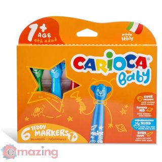Pennarelli Carioca Teddy Marker. Confezione da 6
