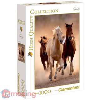 Puzzle 1000 pezzi Running Horses. High Quality Collection