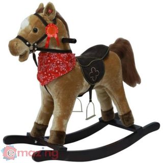 Cavallo a Dondolo Sport-one Rodeo con Suoni Marrone Chiaro (u)