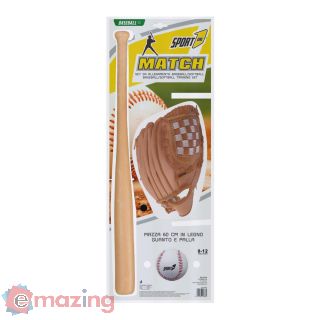 Sportone Nuovo Set Baseball Guanto Palla e Mazza