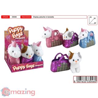 Peluche Animali in Borsetta Jacquard Ass