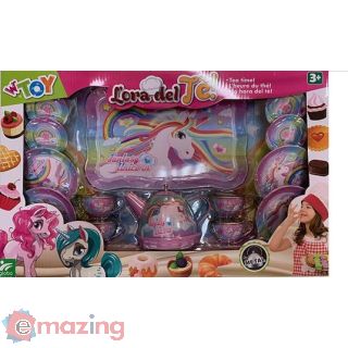 Set Te in Metallo Fantasy Unicorn 14 Pz.