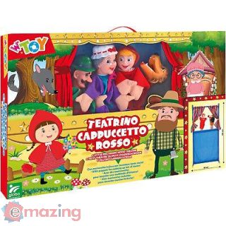 Teatrino Burattini Tre Porcellini e Lupo 4pz (42390)