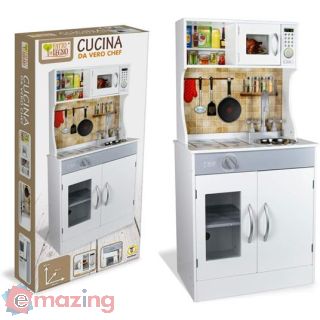 Cucina in Legno H.90 Cm con Accessori