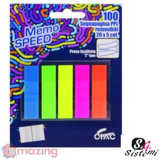 100 Segnapagina Ppl Fluo 12x44 Ass.