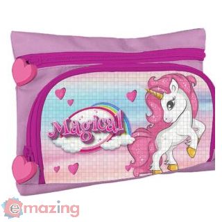 Unicorno- Astuccio taschetta 2 zip